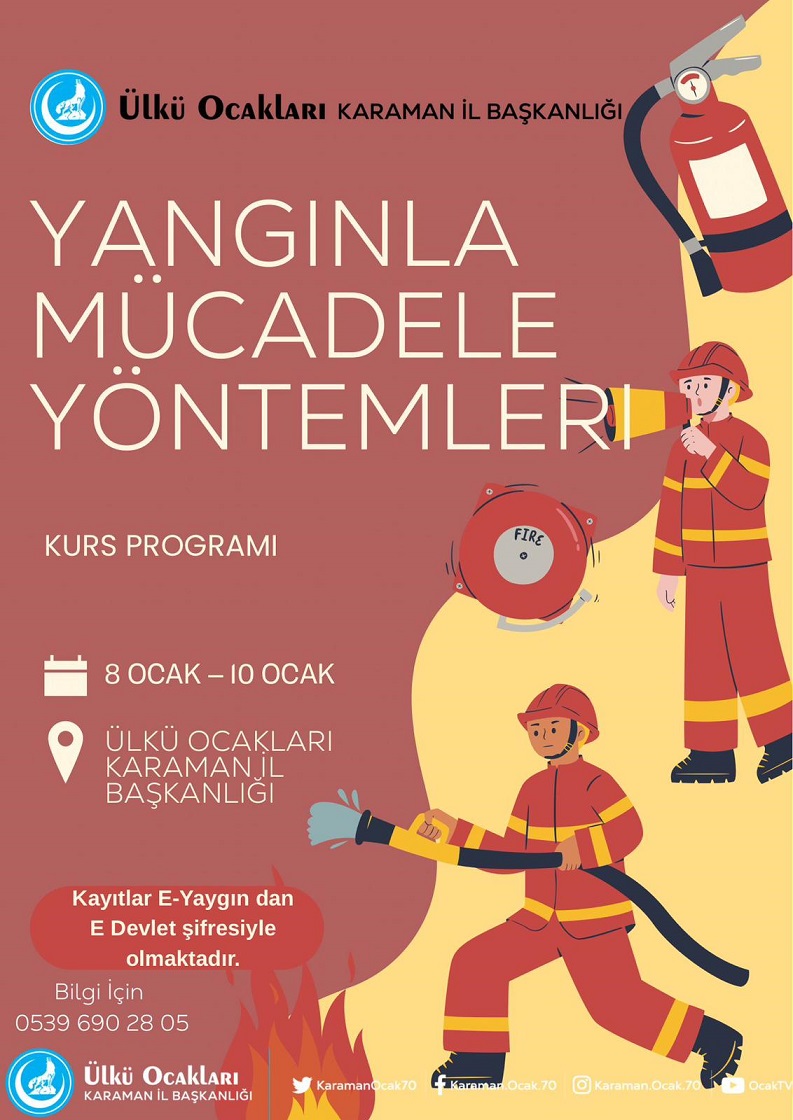 ülkü ocakları yangınlamücadele yöntemleri