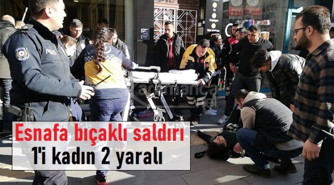 Karaman'da esnafa bıçaklı saldırı: anne ile oğlu yaralı