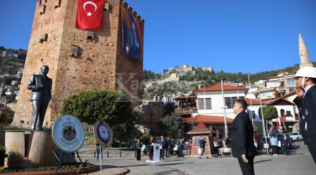 Atatürk'ün Alanya'ya gelişinin 88. yıl dönümü kutlandı