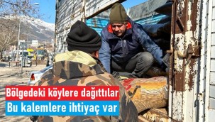 Bölgedeki köylerde çuvallarla dağıtım yaparak çağrıda bulundu