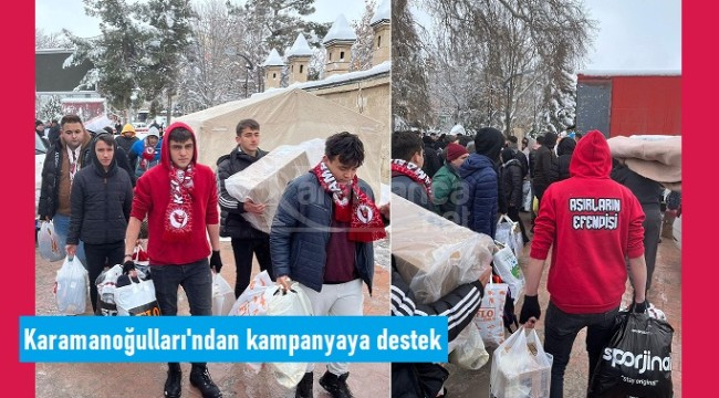 Karamanoğulları Taraftar Grubu'ndan yardım kampanyasına destek