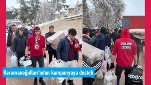 Karamanoğulları Taraftar Grubu'ndan yardım kampanyasına destek
