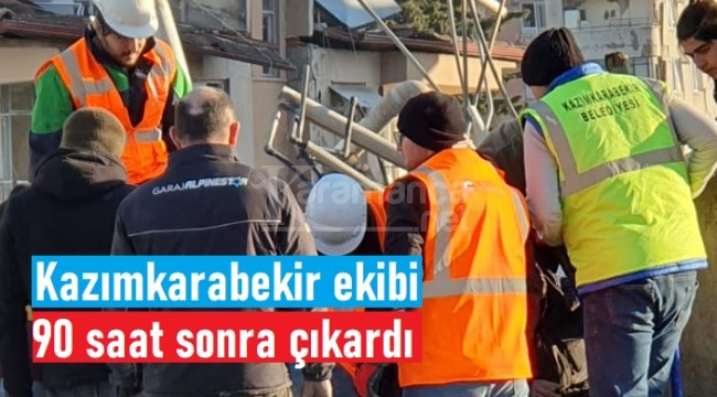 Kazımkarabekir ekibi 10 yaşındaki Hilal'i enkazdan çıkardı