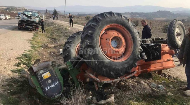 Traktörle otomobilin çarpıştığı kazada Hasan Kökçe öldü
