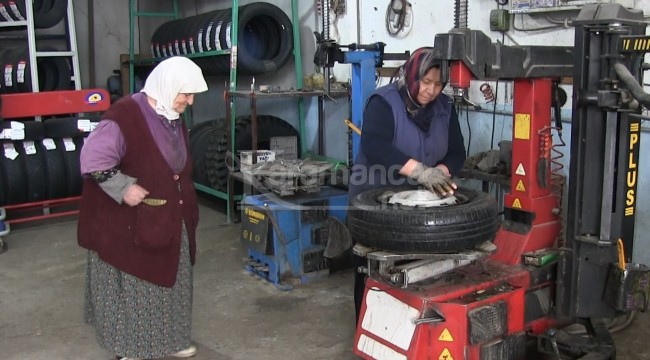 83 yaşındaki Vesile Teyze sanayideki mesleğini gelinine devretti