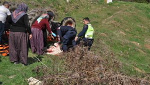Devrilen traktörde Erol Akman öldü, torunu yaralandı
