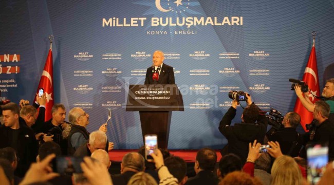 Kılıçdaroğlu, Ereğli'deki konuşmasında Konya'yı ülke yaptı