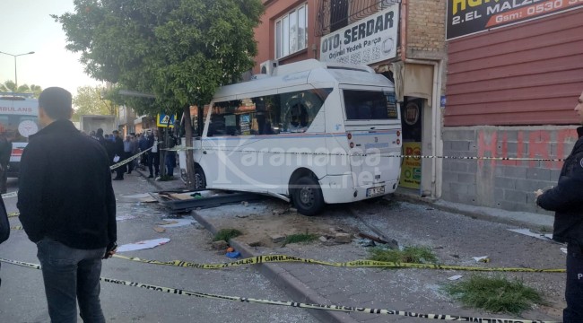 Dolmuşun durağa dalması sonucu Halil Çiftçi öldü