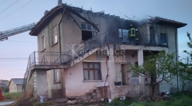 Karaman'da ev yangını korkuttu