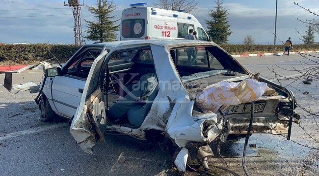 Karaman'da üç otomobilin karıştığı zincirleme kaza: 3 yaralı