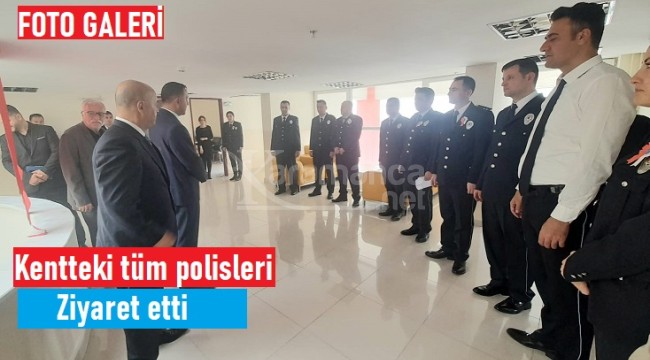 Mahmut Ünüvar kentte görevli tüm polisleri ziyaret etti