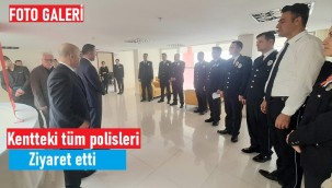 Mahmut Ünüvar kentte görevli tüm polisleri ziyaret etti