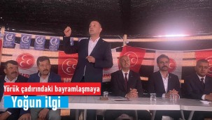 Yörük çadırındaki bayramlaşma programına yoğun ilgi