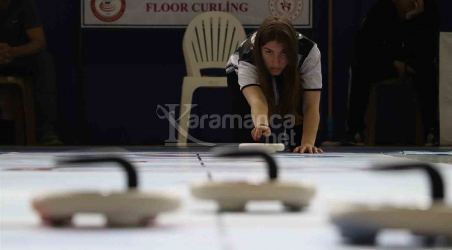 Floor Curling Gençler Türkiye Şampiyonası Karaman'da başladı