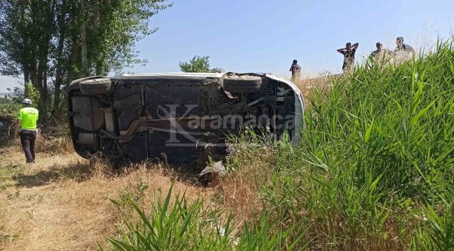 Kontrolden çıkan otomobil devrildi: 4 yaralı