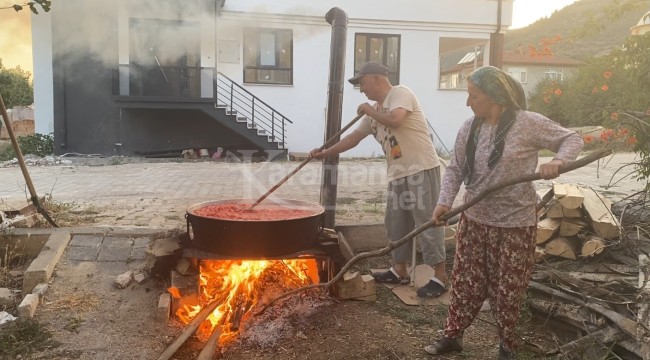 Kadınların ateş başında 8 saatlik uğraşı sonunda hazırlanıyor