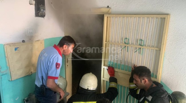 Karaman'da ev yangını