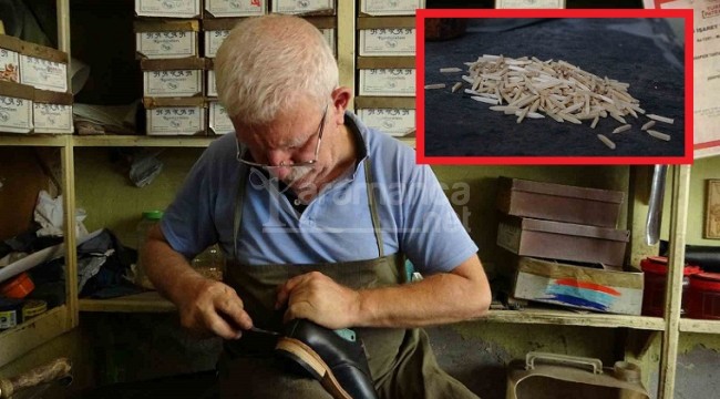 Yarım asırdır tahta çivilerle ayakkabı üretiyor, bir çifti bin lira