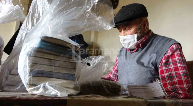 90 yaşındaki Halim Ayran 68 yıldır köyünün günlüğünü tutuyor