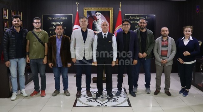 Gazetecilerden İl Jandarma Komutanı Alkan'a Ziyaret