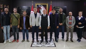 Gazetecilerden İl Jandarma Komutanı Alkan'a Ziyaret