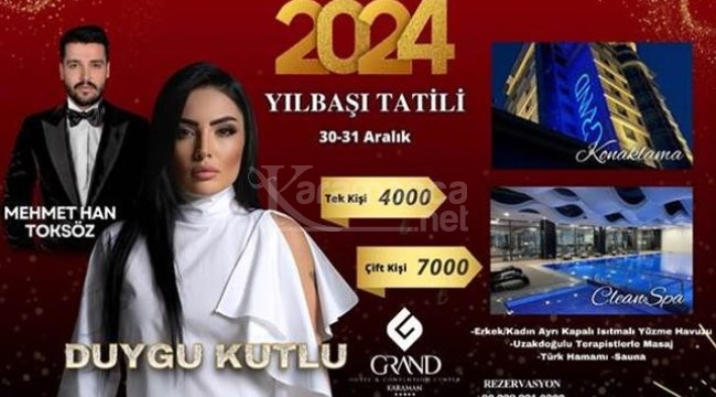 Grand Karaman Otel'den yılbaşına eşsiz dokunuş