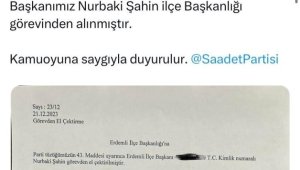 İsrail'e domates satan İlçe Başkanı Şahin görevden alındı
