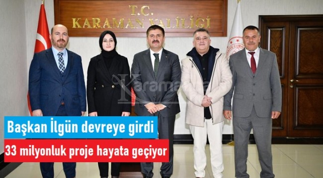 Başkan İlgün devreye girdi, 33 milyonluk yatırım için imzalar atıldı