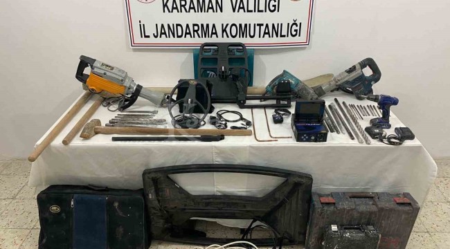 Karaman'da kaçak kazı yapan 5 kişi yakalandı