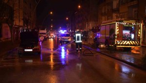 Karaman'da LPG'li otomobil yandı, yol trafiğe kapatıldı