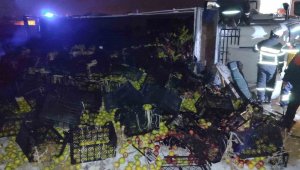 Karapınar'da kamyon devrildi: 1 yaralı