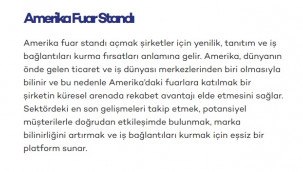 Amerika Fuar Standı