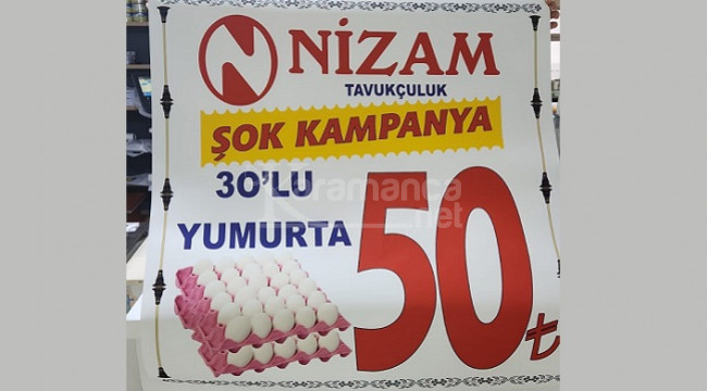 Karaman'da 30'lu yumurta sadece 50 lira!