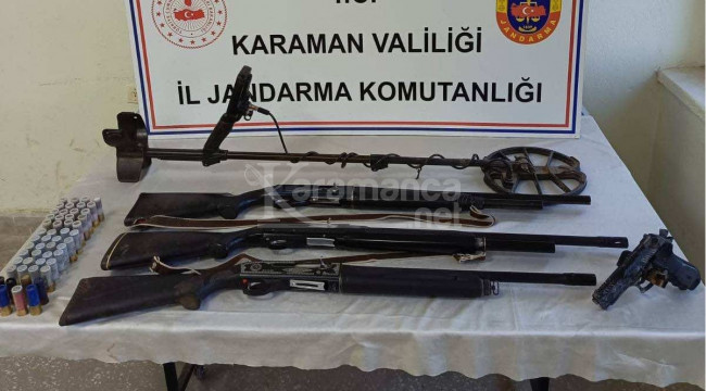 Karaman'da çalıntı ve kaçak silah operasyonu: 1 gözaltı