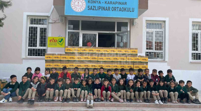 Karapınar'da öğrencilerden ihtiyaç sahiplerine destek