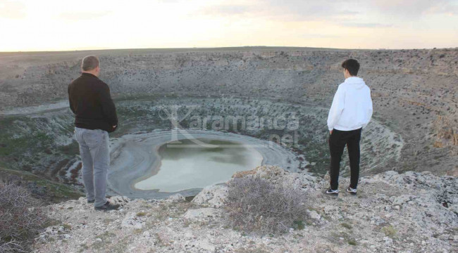 Meyil Obruk Gölü kuraklık nedeniyle kurudu