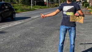 Otostopla dünya turuna çıkan İtalyan turist Karapınar'a ulaştı