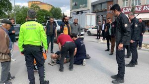 Karaman'da kamyonetin çarptığı yaşlı adam yaralandı