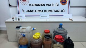 Karaman'da sahte alkol üreten 4 şüpheli gözaltında