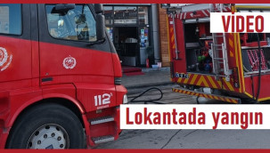 Karaman çarşı merkezindeki lokantada yangın