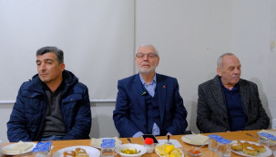 DÜNYEV, panel öncesi Karaman'da basın mensuplarıyla buluştu