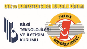 Karaman Gazeteciler Cemiyeti'nden siber güvenlik eğitimi