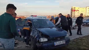 Karaman'da otomobil aydınlatma direğine çarptı: 2 yaralı
