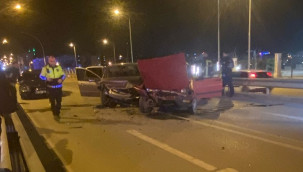 Karaman'da otomobillerin çarpıştığı kazada 1 hafif yaralı