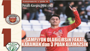 Karaman FK sahadan 1 puanla ayrıldı
