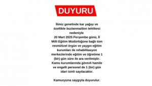 Karaman'da eğitime 'kar' arası