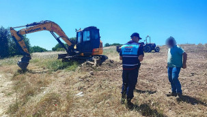 Hazine arazisinde kaçak kazıya 4 gözaltı