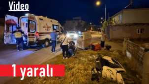 Yaralı motokurye hastaneye kaldırıldı