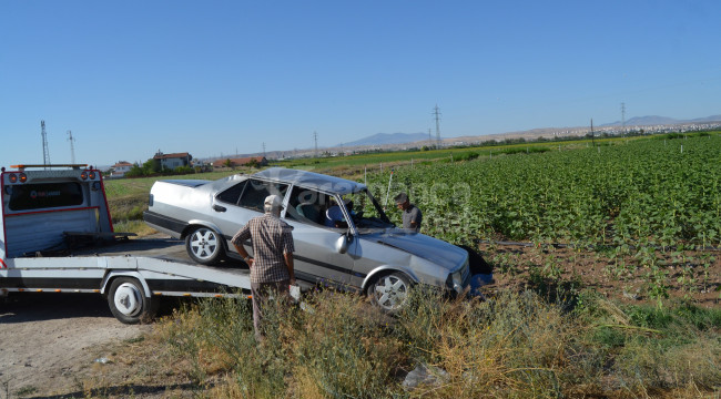 Aksaray'da otomobil, takla attı; 3 yaralı