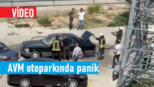 Karaman'daki AVM'nin otoparkında panik
